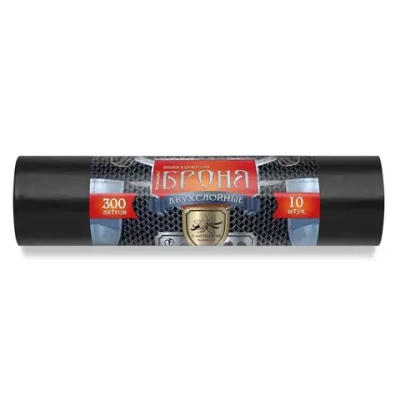 Мешки для мусора ПВД 300л в рулоне «БРОНЯ» (105*150*60мкн)Ромашка (10шт/рул)черны