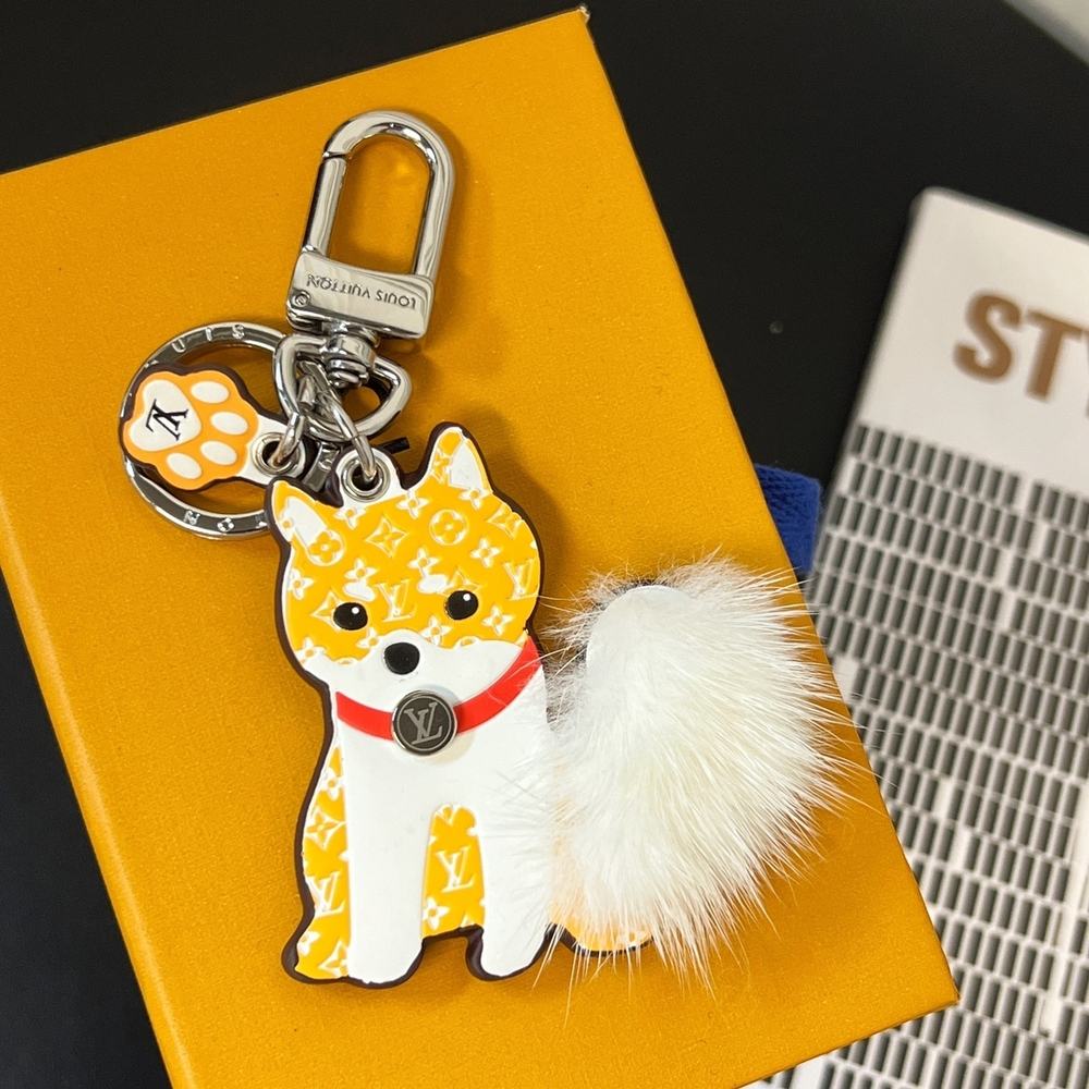 Louis Vuitton Shiba Key Holder And Bag Charm