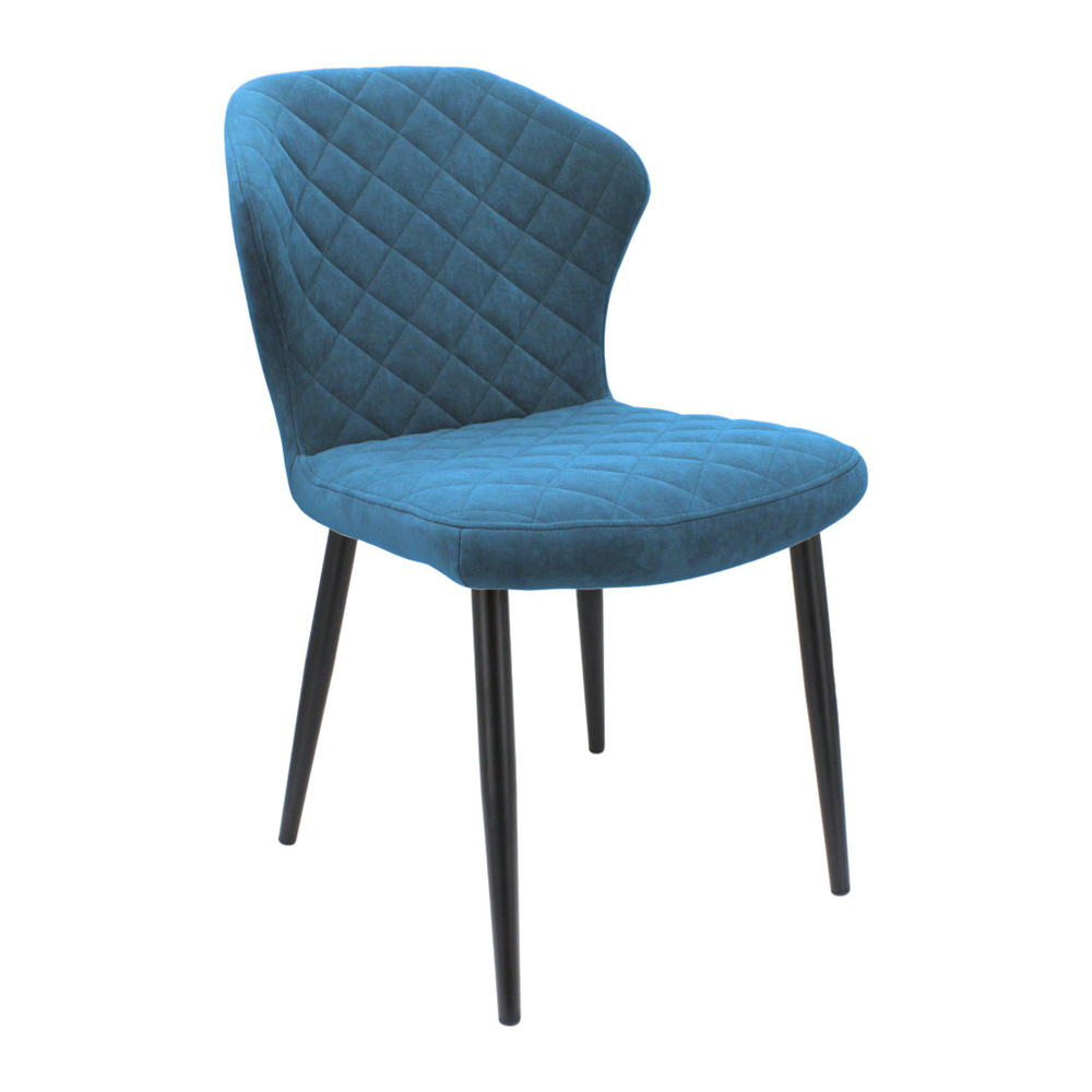 Стул "Монро" (арт. 338), велюр Бренди В08 синий, ножки черные