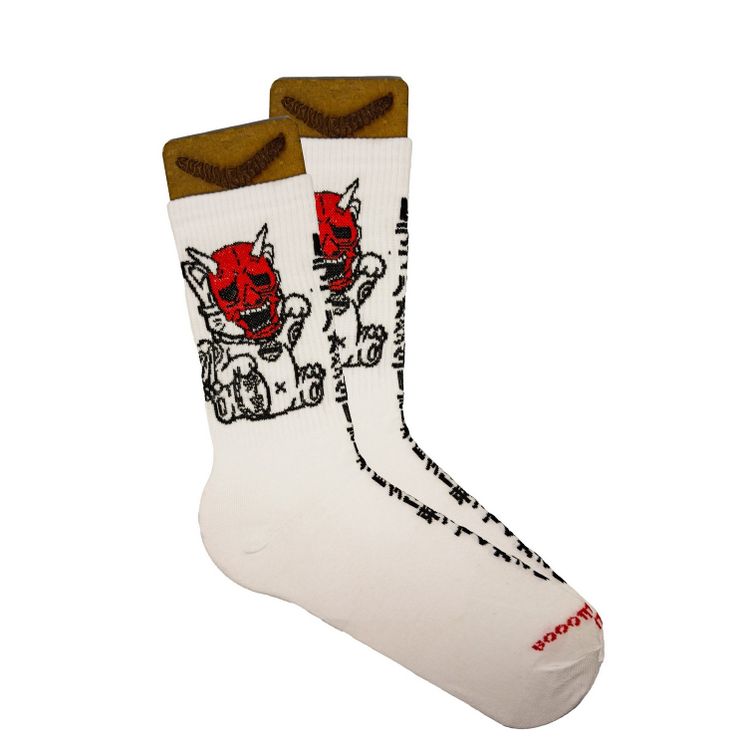 Носки BOOMERANGS Демон, белый