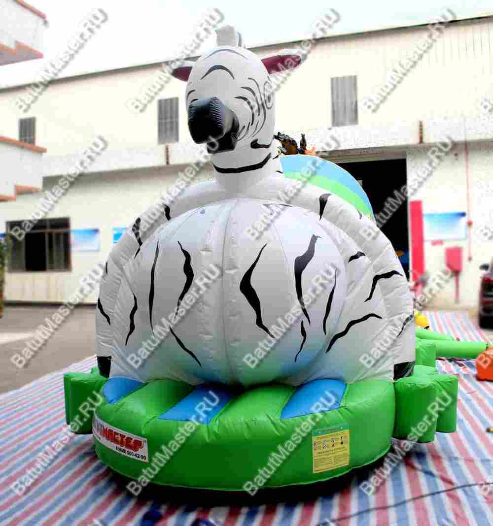 Коммерческий надувной батут "Тоннель зебра"