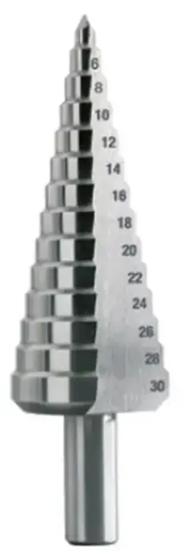 Сверло по металлу ступеньчатое HSS-G 4-30мм (13 ступеней, d10мм, L97мм) Krino 118306