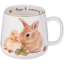 КРУЖКА LEFARD "ЛОВИ СЧАСТЬЕ" 400 МЛ (КОР=36ШТ.)