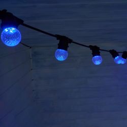 LED-D45-1W-BLUE-E27-CL-С PINEAPPLE Лампа декоративная светодиодная. Форма Ананас. прозрачная. Цвет синий. Картон. ТМ Volpe