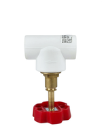 Вентиль в сборе PPR 20х90,  белый, RTP (40/10)