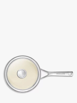 KitchenAid Эмалированная кастрюля 16 см 1,3 л с крышкой Оникс черный