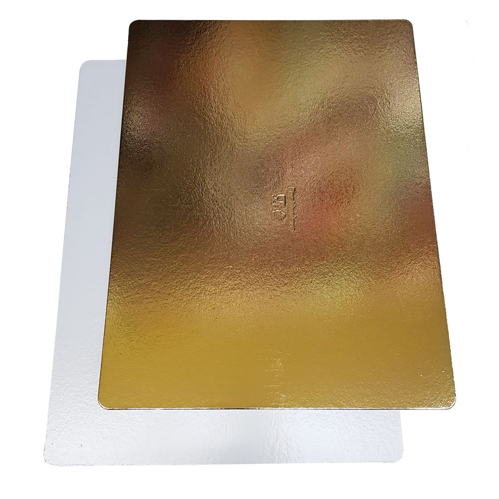 Подложка для торта золото/жемчуг, прямоугольник 30х40 см, 1,5 мм