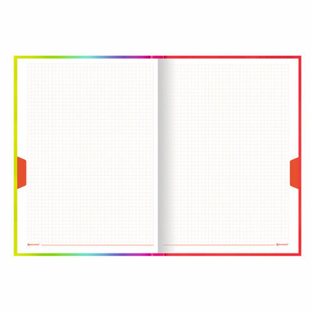 Блокнот БОЛЬШОЙ ФОРМАТ (206х291 мм) А4, 160 л., твёрдый, блок 5 цветов, клетка, BRAUBERG, "Градиент", 114408