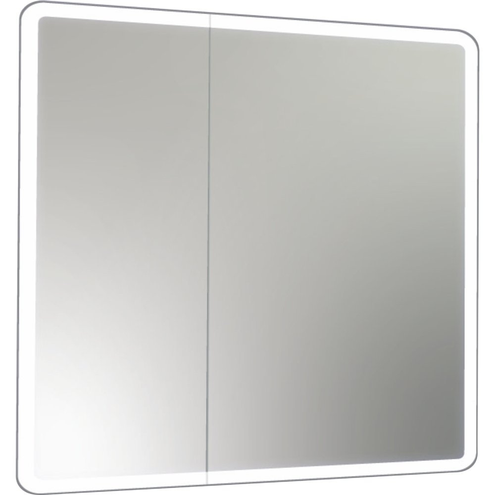 Зеркало-шкаф MIXLINE "Сканди" 800*800 (ШВ) 2 створки, универ. датчик движения,светодиодная подсветка