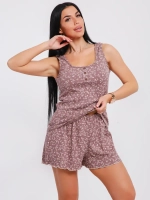 Пижама женская с шортами лапша