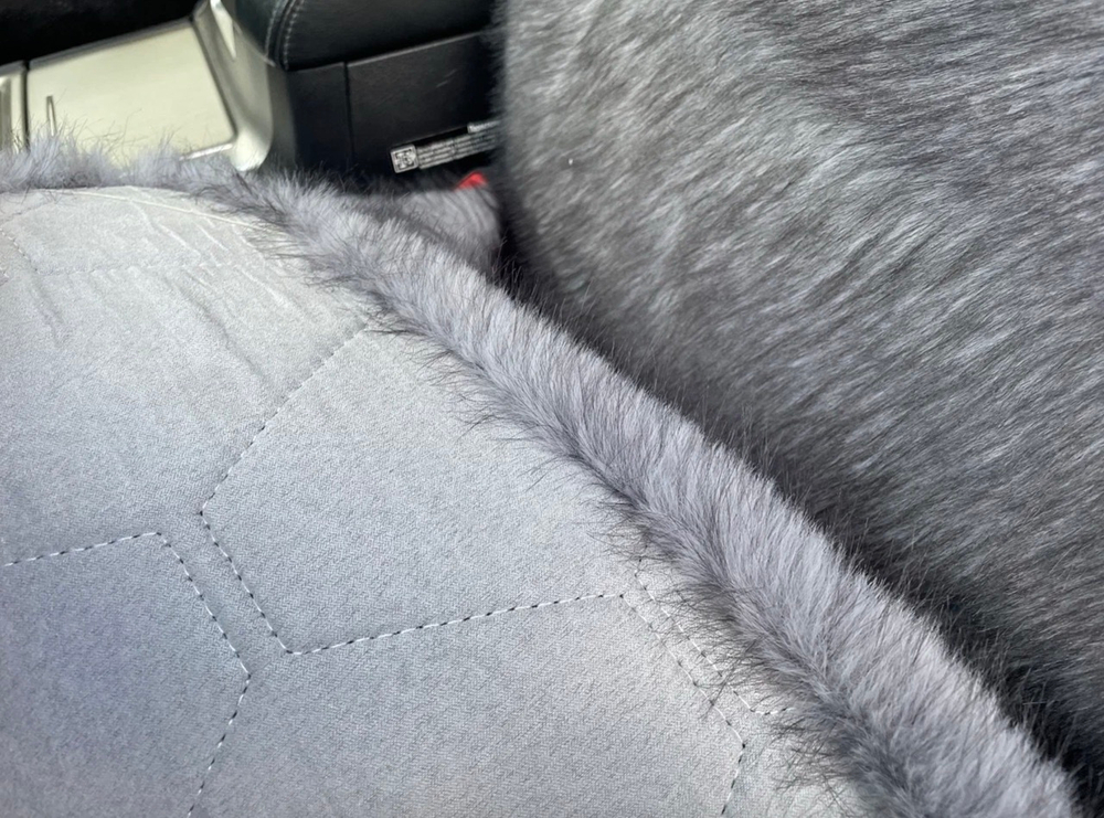 Меховая (01) накидка на сидение, искусственный мех, короткий ворс (1 шт,.) =