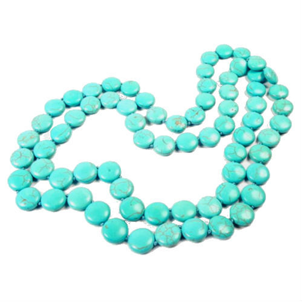 Бусы длинные бирюза асс.