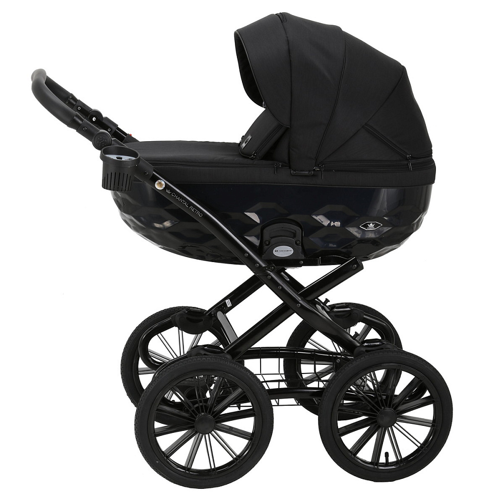 Детская коляска Adamex Chantal Retro 3 в 1 C213 (черный)