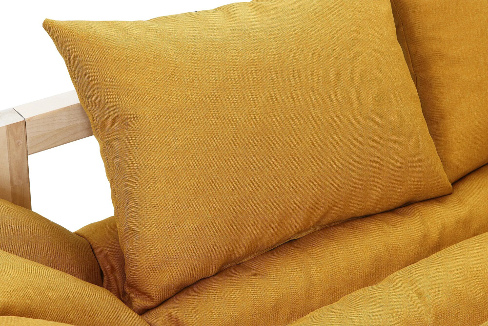 Диван кушетка Элиза, рогожка, жёлтый