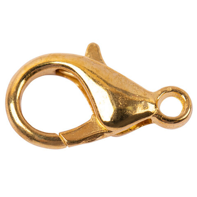 "Zlatka" Замок для бус "карабин" DM-01/5, DS-01/5, DB-02/5 и DB-01/5 5шт №01 под золото