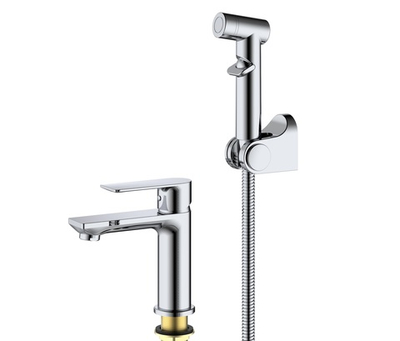 Смеситель для умывальника 
с гигиеническим душем S05.12