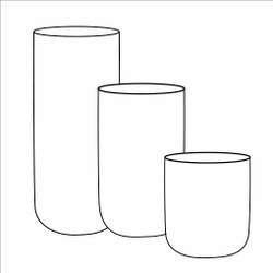 Кашпо, коллекция Surface, форма TOPPER