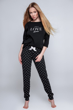 Хлопковая пижама Love Please (Размер: M) (Цвет: черный)