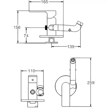 СМЕСИТЕЛЬ С ГИГИЕНИЧЕСКИМ ДУШЕМ HAIBA  HB55505