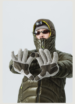 Перчатки Nothomme Blue Winter New Knitted Fleece Anti-Static Water-Repellent Color-Block Thick Gloves”