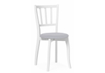 Стул деревянный Woodville Айра серый, белый, ножки белые