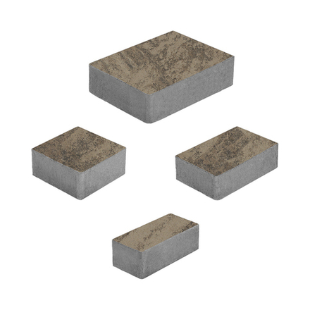 Тротуарная плитка МЮНХЕН - Листопад гладкий Старый замок, комплект из 4 видов плит