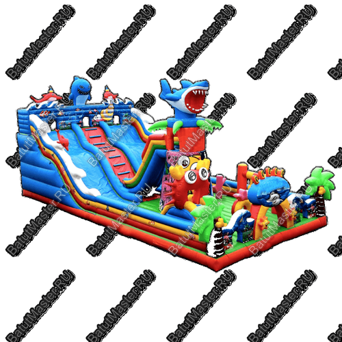 Коммерческий надувной батут "На морском дне" 16*8*8 м