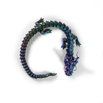 Китайский дракон, гибкая игрушка-антистресс, подарок, украшение интерьера, 45 см., 3D печать, красно-сине-зеленый