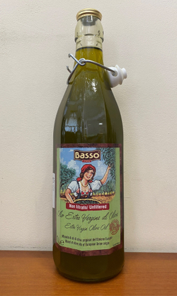 Оливковое масло BASSO Non Filtrato (нефильтрованное) Extra Virgin 1 литр Италия