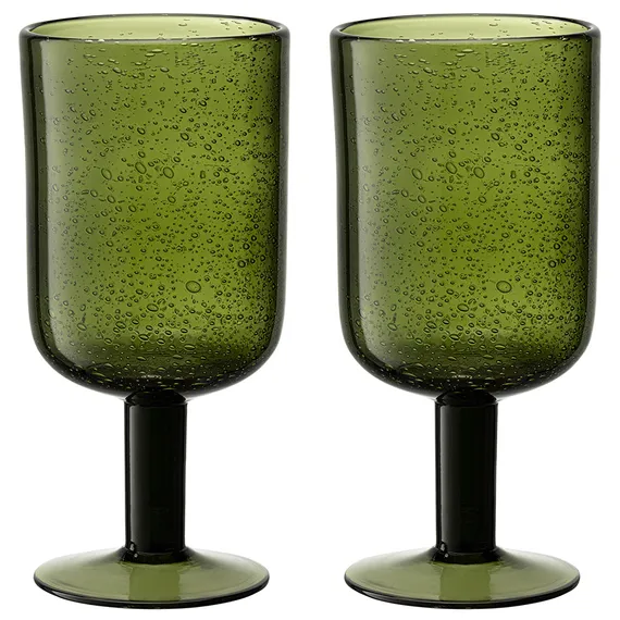 Набор бокалов для вина flowi, 410 мл, темно-зеленые, 2 шт.