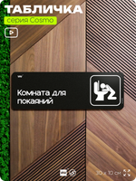 Табличка Комната для покаяний, шуточная прикольная табличка на дверь и стену черная, для офиса и дома, серия COSMO FUN, 30х10 см, Айдентика Технолоджи