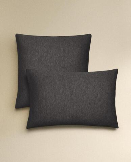 ZARA HOME ХЛОПКОВАЯ НАВОЛОЧКА, АНТРАЦИТОВО-СЕРЫЙ