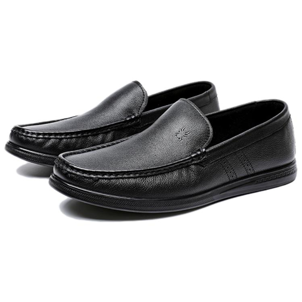 Spider King Cow Leather Casual Shoes Men"s Black