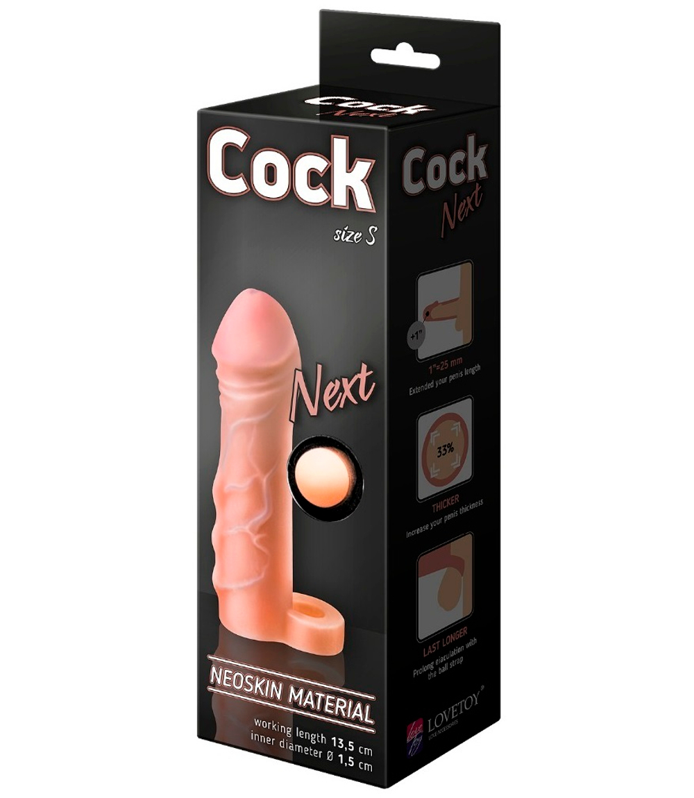 Фаллоудлинитель неоскин с кольцом 15 см