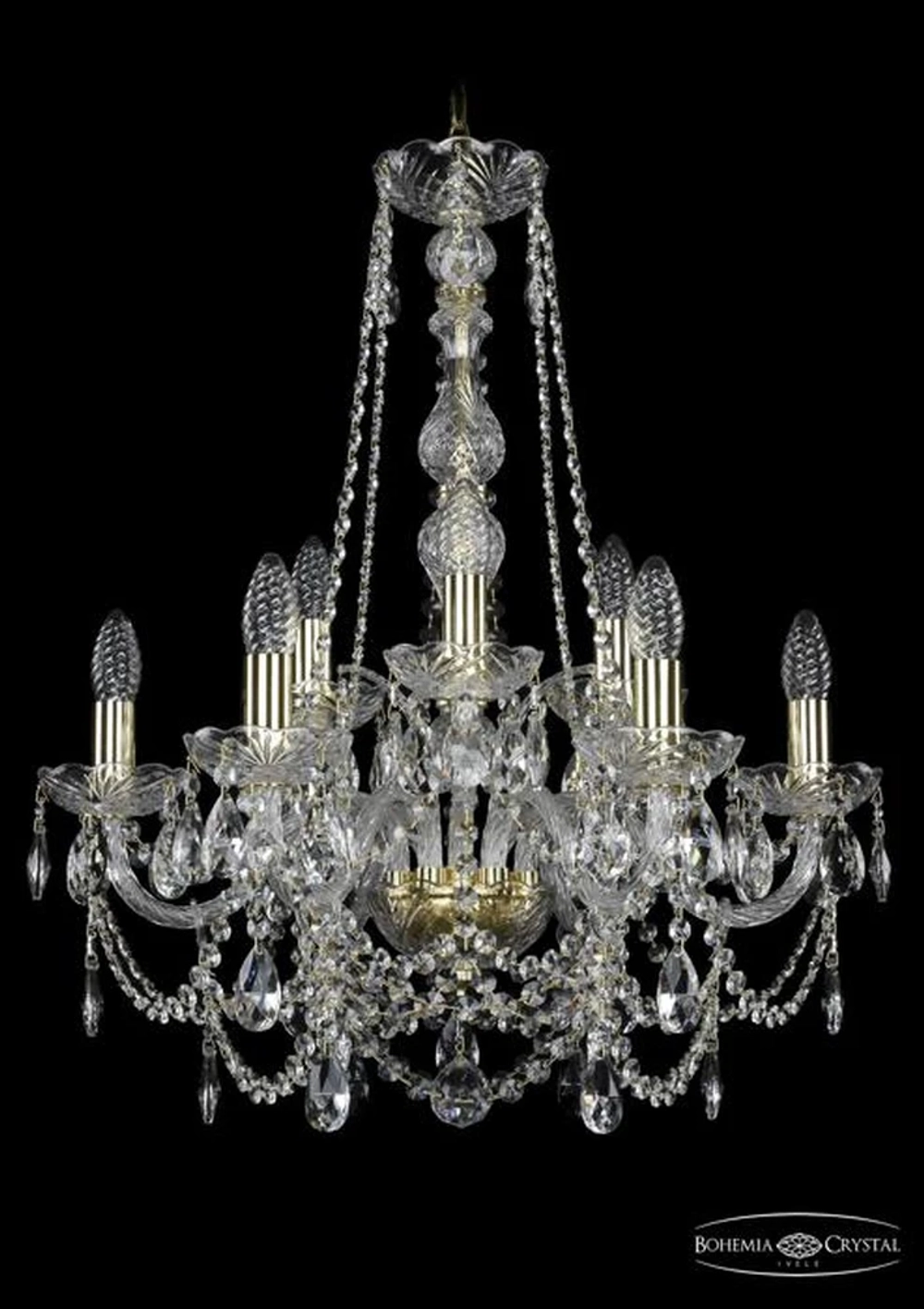 Подвесная люстра Bohemia Ivele 1411/6+3/195/h-66/G