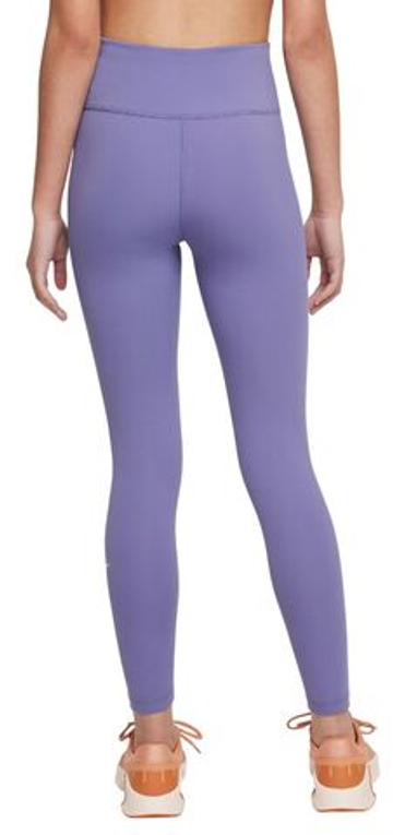 Брюки для девочек Nike Girls One Dri-FIT High-Waisted - пыльный аметист/белый