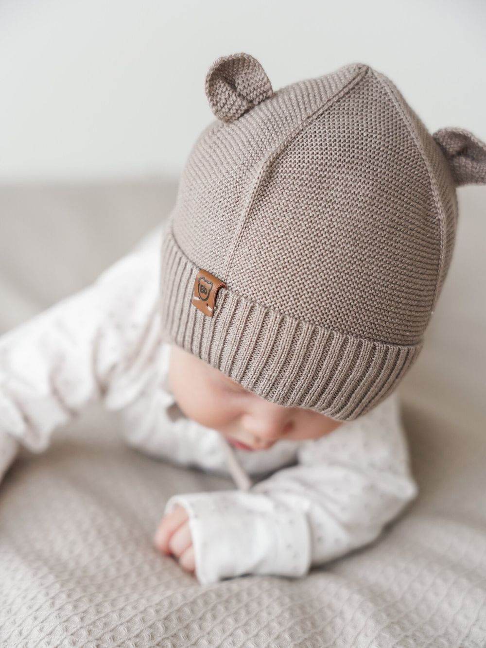 Шапка хлопковая на подкладе "Кокос" 0+