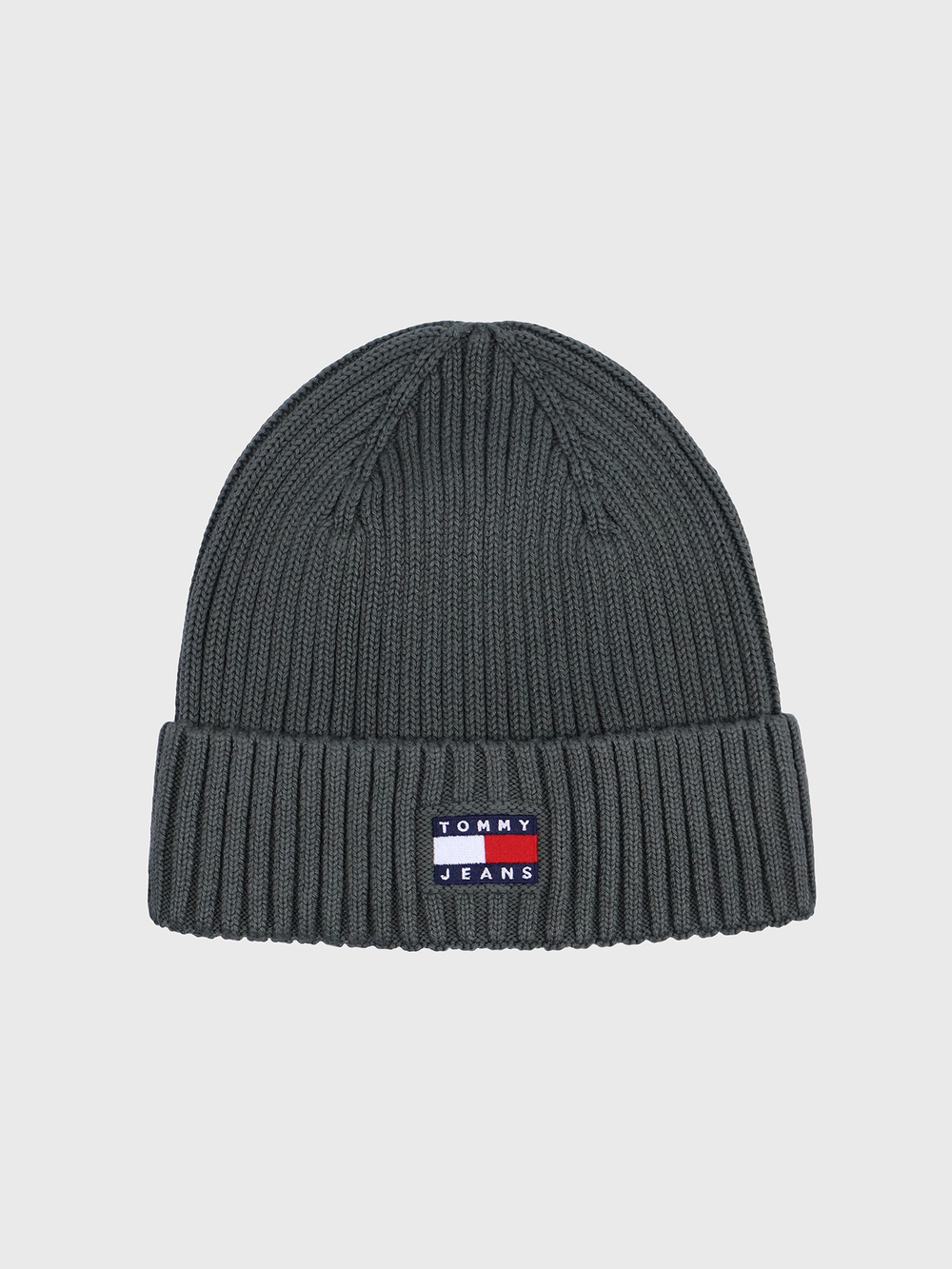 Шапка Tommy Jeans Badge Rib Knit Pewter Green