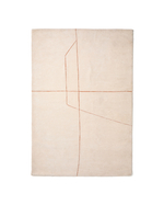 Ковер Delide из синтетического волокна цвета экрю с оранжевым графическим рисунком, 160 x 230 см