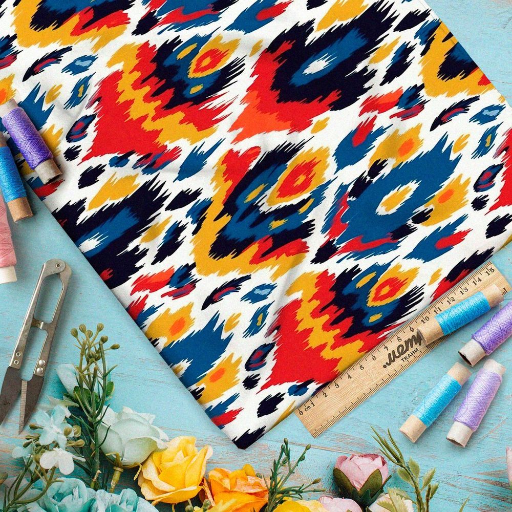 Ткань премиум Оксфорд 600D этнические мотивы