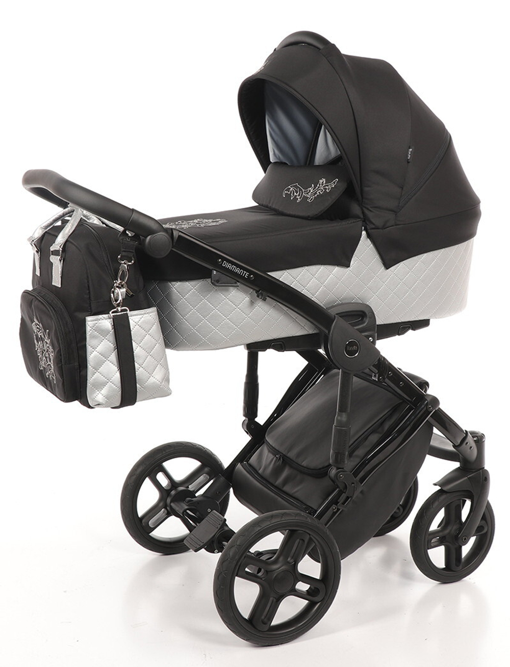 Детская коляска Nuovita Diamante 2 в 1 Argento / Серебряный