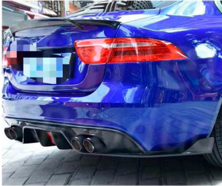 Карбоновый диффузор заднего бампера для Jaguar XE 2015-2020 Ягуар