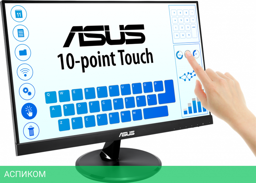 Монитор Asus VT229H черный (90LM0490-B01170)