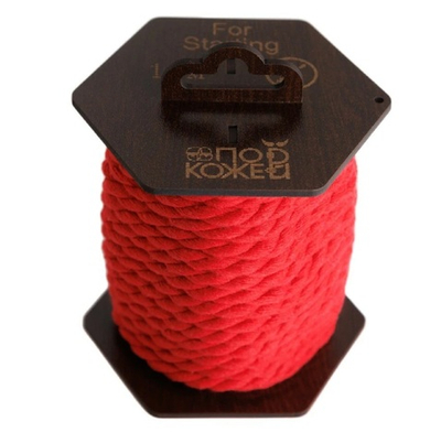 Хлопковая красная веревка для шибари на катушке 10 м
