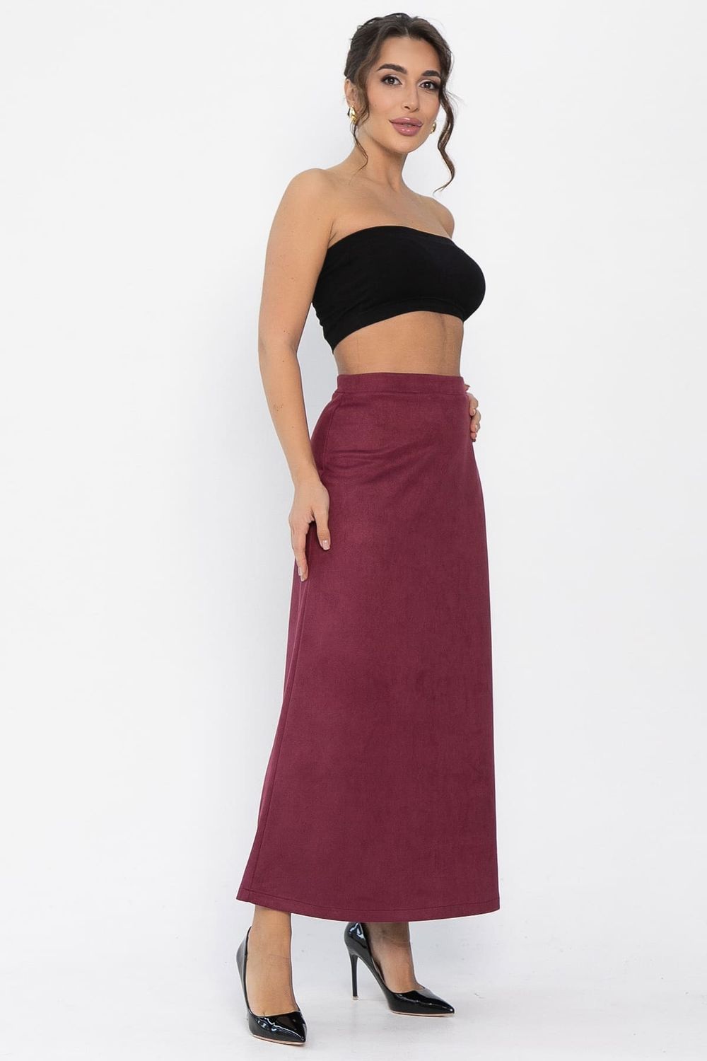 Юбка макси Алана (бордовая) Ю14254-6М LT Collection