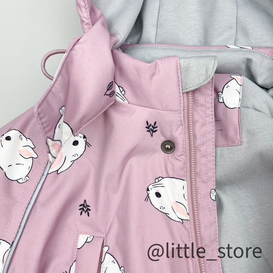 Комбинезон зимний "Маленькие кролики" орхидея