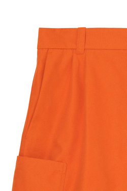 ZARA X BENITO ANTONIO ШОРТЫ-БЕРМУДЫ-КАРГО СВОБОДНОГО КРОЯ С ЗАЩИПАМИ, ОРАНЖЕВЫЙ