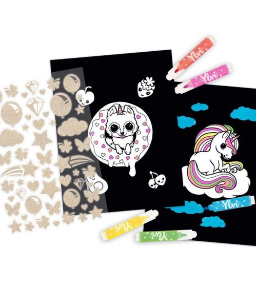 Ylvi Neon Colouring Book Set