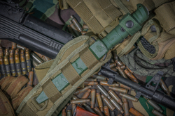 Нож Kizlyar Supreme VECTOR 420HC TW OKH PS (StoneWash, Olive Kraton Handle, Polyamide Sheath)