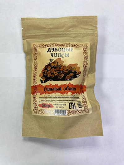 Дубовые чипсы сильный обжиг, 50гр (на 10л)